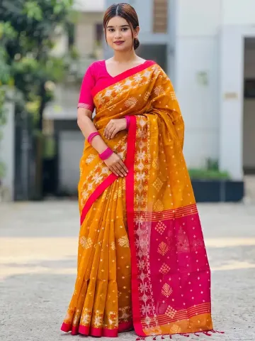 টাঙ্গাইলের টেনসিল জামদানি শাড়ি - JM3